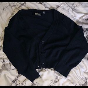 Button down cropped sweater